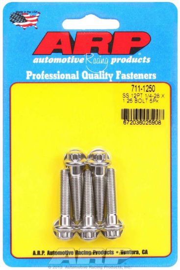S/S Bolt Kit - 12pt. (5) 1/4-28 x 1.250