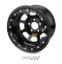 Wheel 15x8 1in B/S Black w/ Black Ring