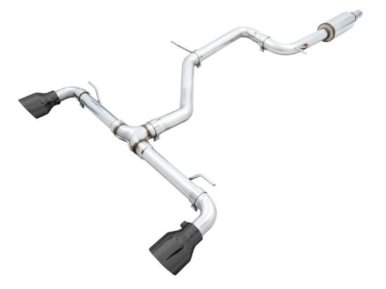 VW GTI MK8 Exhaust Dual Outlet Black Tips