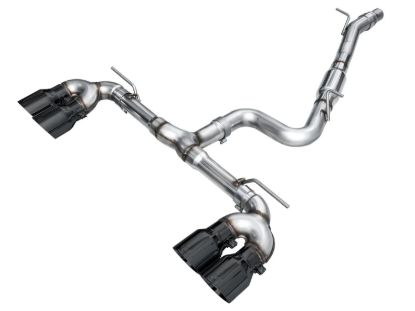 VW MK8 Golf R Exhaust Quad Black Tips