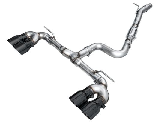 VW MK8 Golf R Exhaust Quad Black Tips