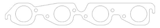 MLS Exhaust Gasket Set BBC w/2.000 Round Port