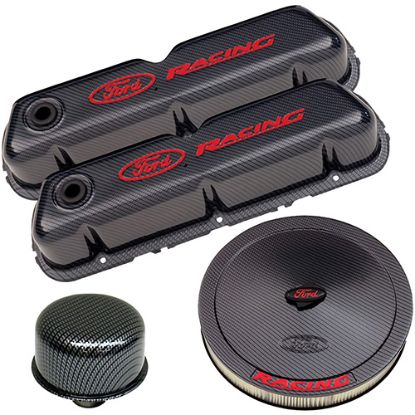 Engine Dress up Kit C/F w/Ford Racing Logo