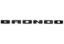 Bronco Grille Lettering Overlay Kit - Black