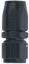 #12 Straight Power Flow Hose End Black