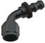 Hose Fitting #12 60 Deg Push Lock Black