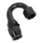 Hose Fitting #12 180 Deg PTFE Black
