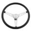 Classic 15in Black Vinyl Wheel - Chrome 3-Spoke