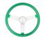 Steering Wheel Mtl Flake Green/Spoke Chrm 15