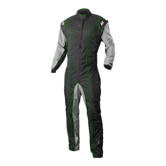 Suit Karting GK2 Adult 3X-Large Black/Green