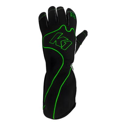 Gloves Karting RS1 Youth 4X-Small Black/Green