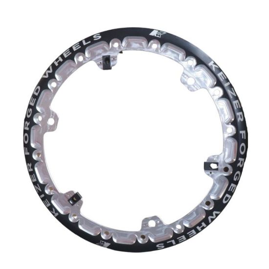 Beadlock Ring Forged Blk 15in w/3 Threaded Tabs