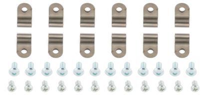 1/4in Stainless Steel Single Line Clamps 12Pk
