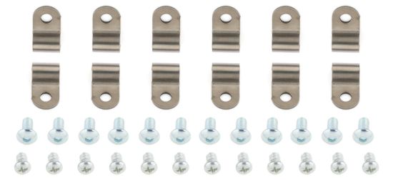 1/4in Stainless Steel Single Line Clamps 12Pk