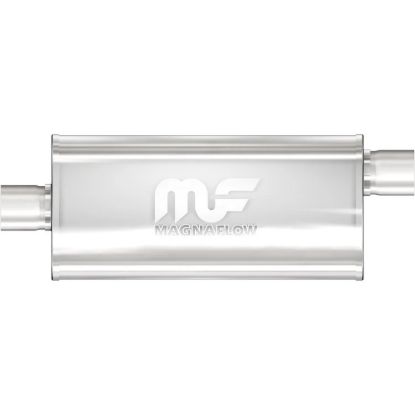 Stainless Muffler 3in Offset In/Center Out