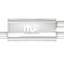 Stainless Muffler 2.5in Inlet Offset/Dual 2.25in