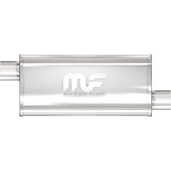 Stainless Muffler 3in Offset In/Offset Out