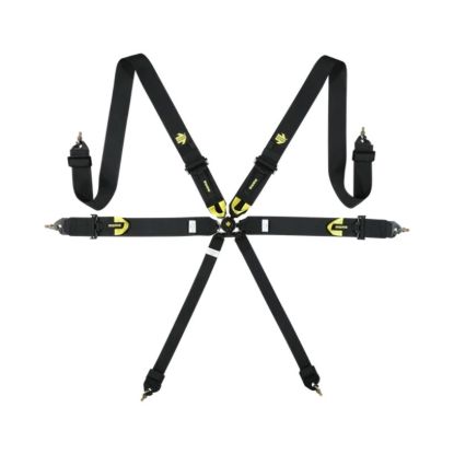 Corsa Harness 6 Point 3x3x2 Black Clip in Cam