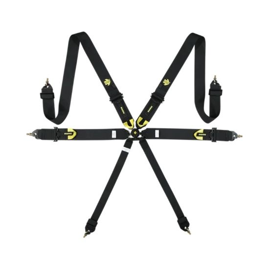 Corsa Harness 6 Point 3x3x2 Black Clip in Cam