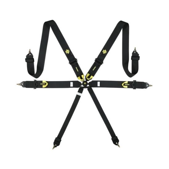 Corsa Harness 6 Point 3x3x2 Black Clip in Cam