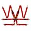 Corsa Harness 6 Point 3x3x2 Red Clip in Cam