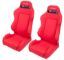 Seat Type-R  Reclinable Red Cloth w/Red Stich