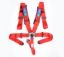 Harness 5pt Camlock Red w/Pads SFI 16.1