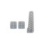 3 Pedal Set Sandblasted Aluminum w/ Long Gas Ped