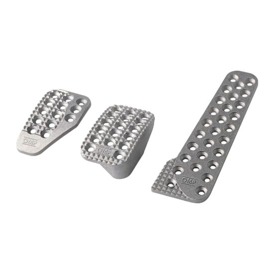 3 Pedal Set Sandblasted Aluminum w/ Long Gas Ped