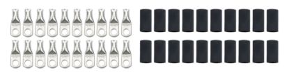 Ring Terminals 1/4in 6 Ga w/Heat Shrink 20pk