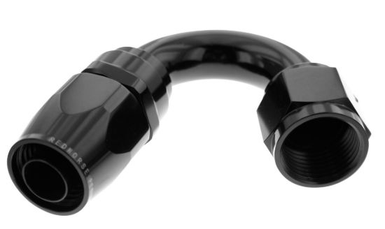 16AN 150 Degree Female Aluminum Hose End Black
