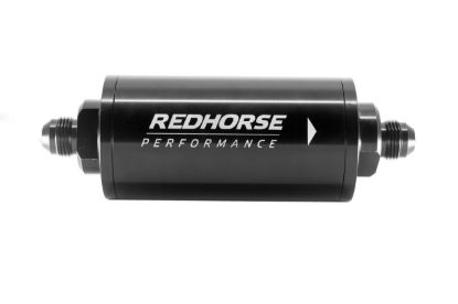 6in Cylindrical In-Line Fuel Filter 12AN Black