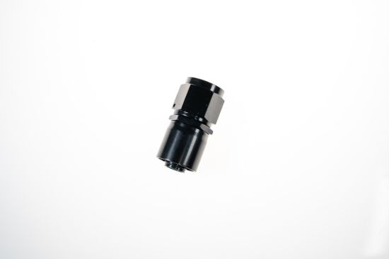 8AN Straight Crimp Hose End Black