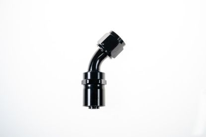 16AN 45Deg Crimp Hose End Black