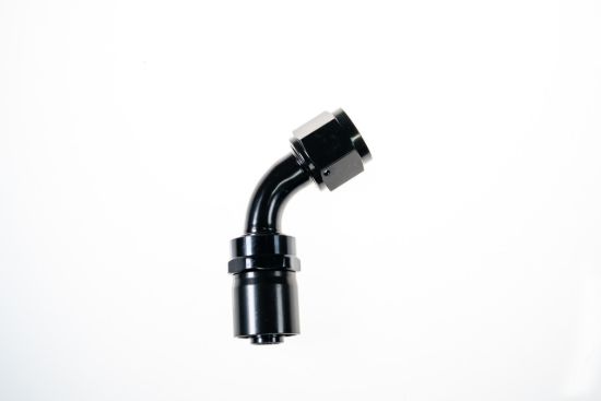 6AN 60Deg Crimp Hose End Black