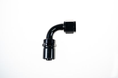 12AN 90Deg Crp Hose End Black