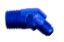 6AN 45Deg Male Adapter to 1/4in NPT Male Blue