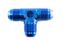 8an Male Tee w/1/8npt Port Blue
