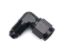 4AN male to 4AN Female Fitting  90-Deg  Black