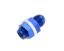 12AN High Flow Bulkhead w/Washers and Nuts Blue
