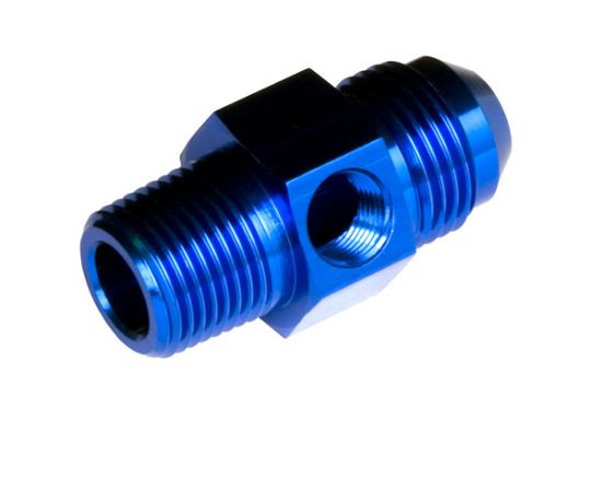 8AN M to 6AN M Fitting 1/8in NPT In Hex Blue