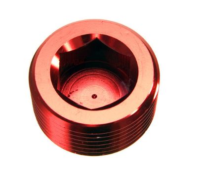 1/16in NPT Hex Head Pipe Plug 2/pkg Red