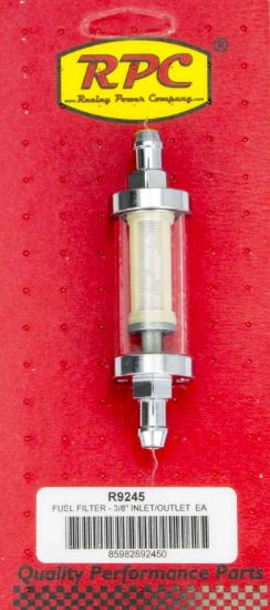 5/16in Chrome/Clear Fuel Filter