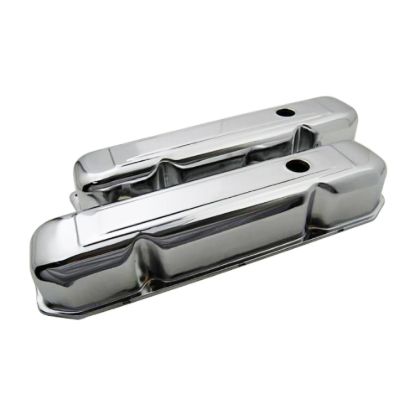 Chrome Steel Chrysler 383-440 Short Valve Covr