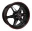 93 Truck Star Gloss Blac k  17x7 6x5.50BC 4.00BS
