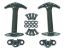Hood Catch Kit  Black 4 1-95 Jeep CJ/Wrangler YJ
