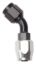 #6 45 Deg Hose End Black
