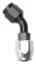 #8 45 Deg Hose End Black /Silver