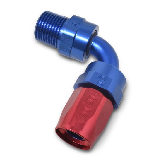 6AN 3/8NPT 90Deg Hse End Blue/Red