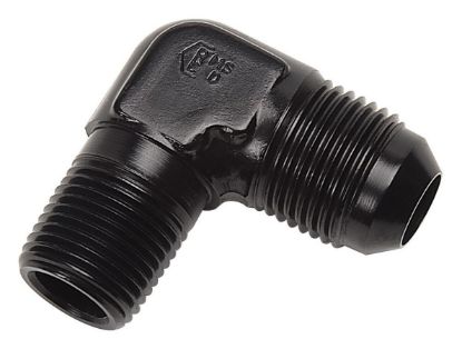 6AN 90Deg to 1/8NPT Black